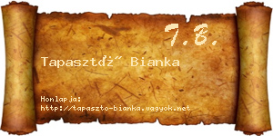 Tapasztó Bianka névjegykártya