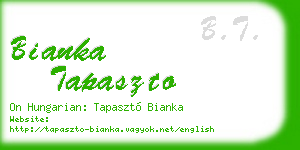 bianka tapaszto business card