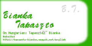 bianka tapaszto business card